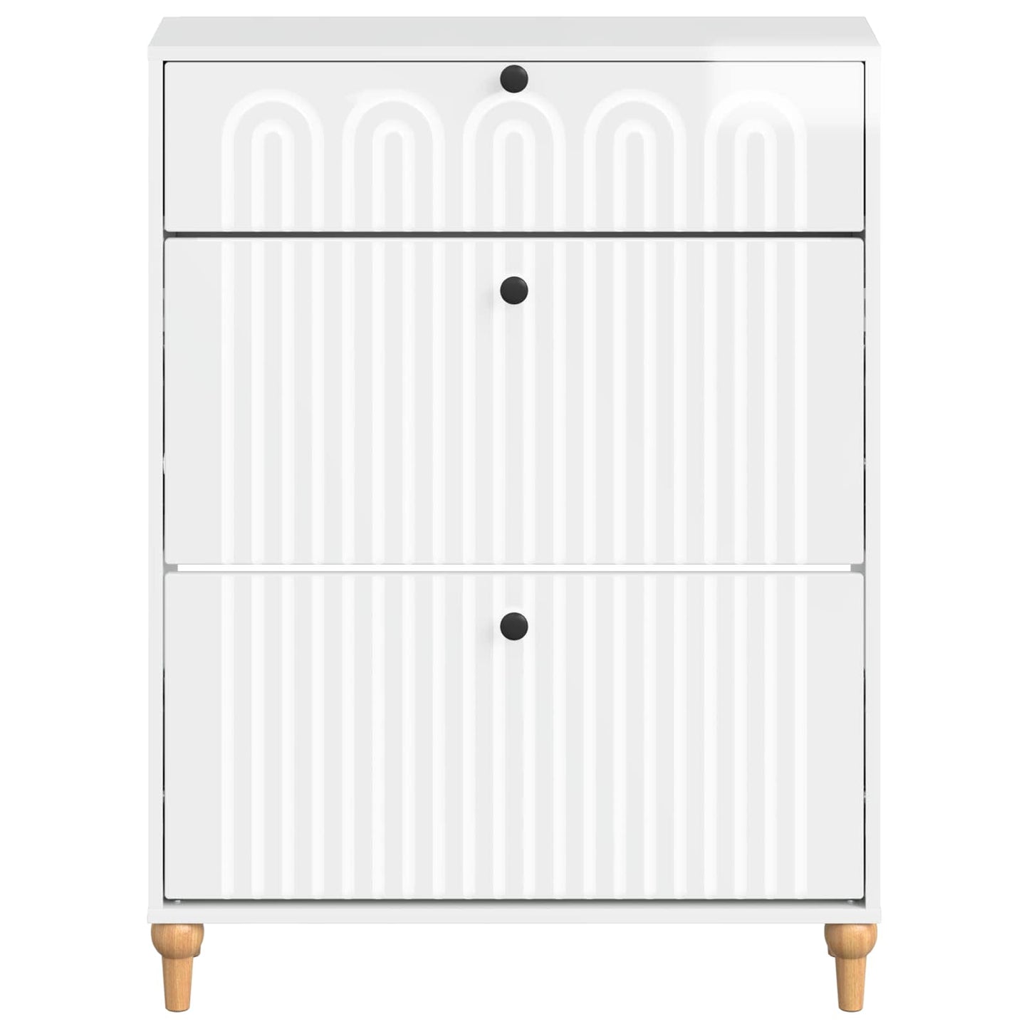 Schoenenkast ALKMAAR 78 x 24 x 103 cm Bewerkt hout