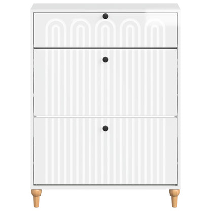 Schoenenkast ALKMAAR 78 x 24 x 103 cm Bewerkt hout