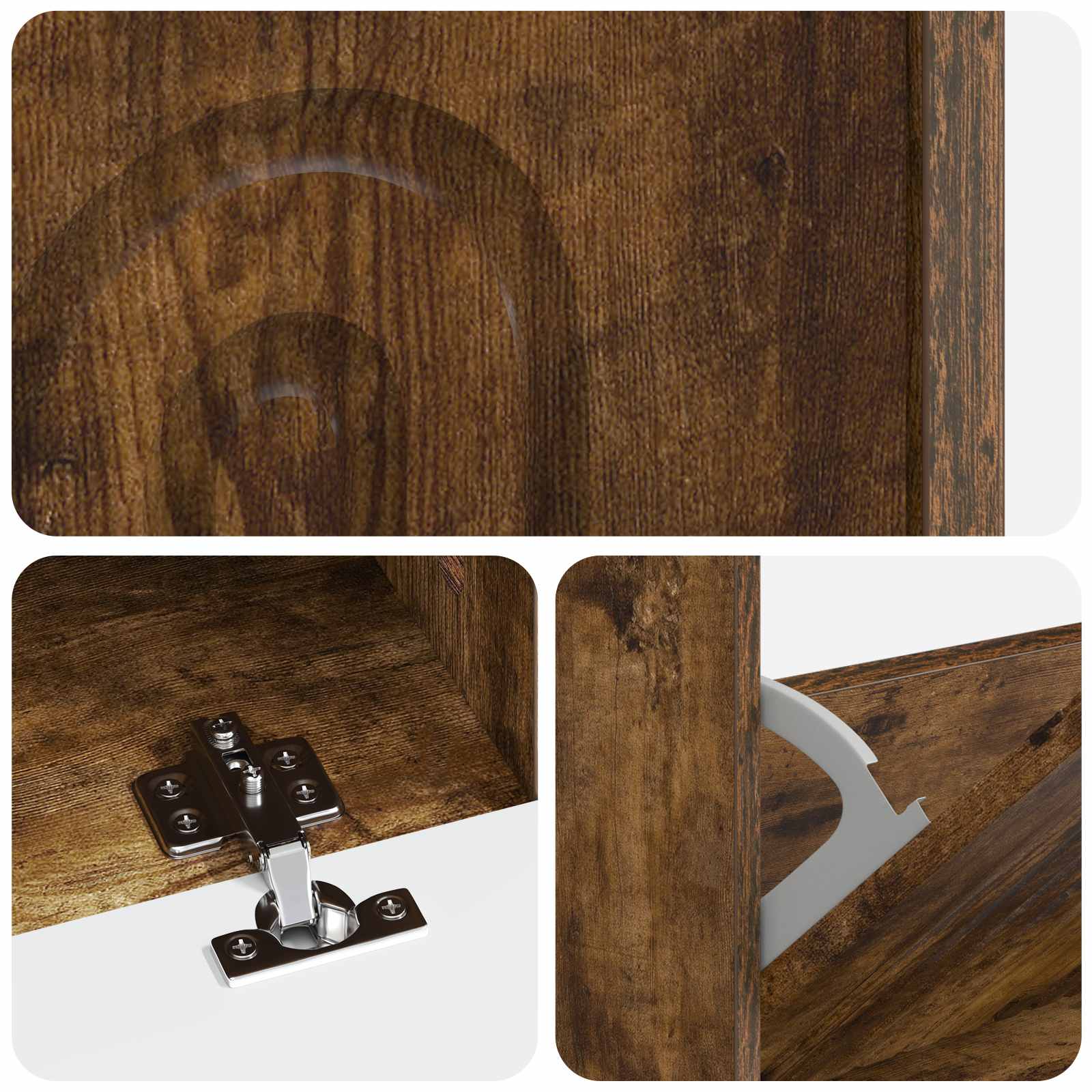 Schoenenkast ALKMAAR 78 x 24 x 103 cm Bewerkt hout