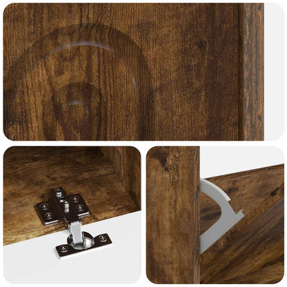 Schoenenkast ALKMAAR 78 x 24 x 103 cm Bewerkt hout