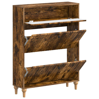 Schoenenkast ALKMAAR 78 x 24 x 103 cm Bewerkt hout