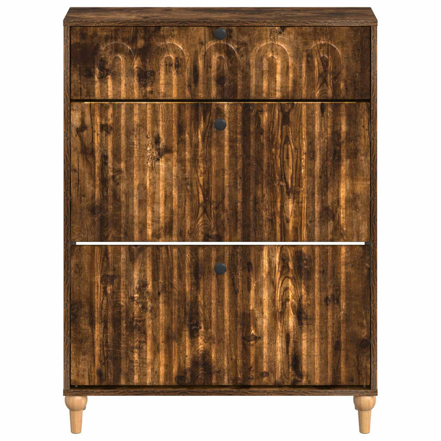 Schoenenkast ALKMAAR 78 x 24 x 103 cm Bewerkt hout