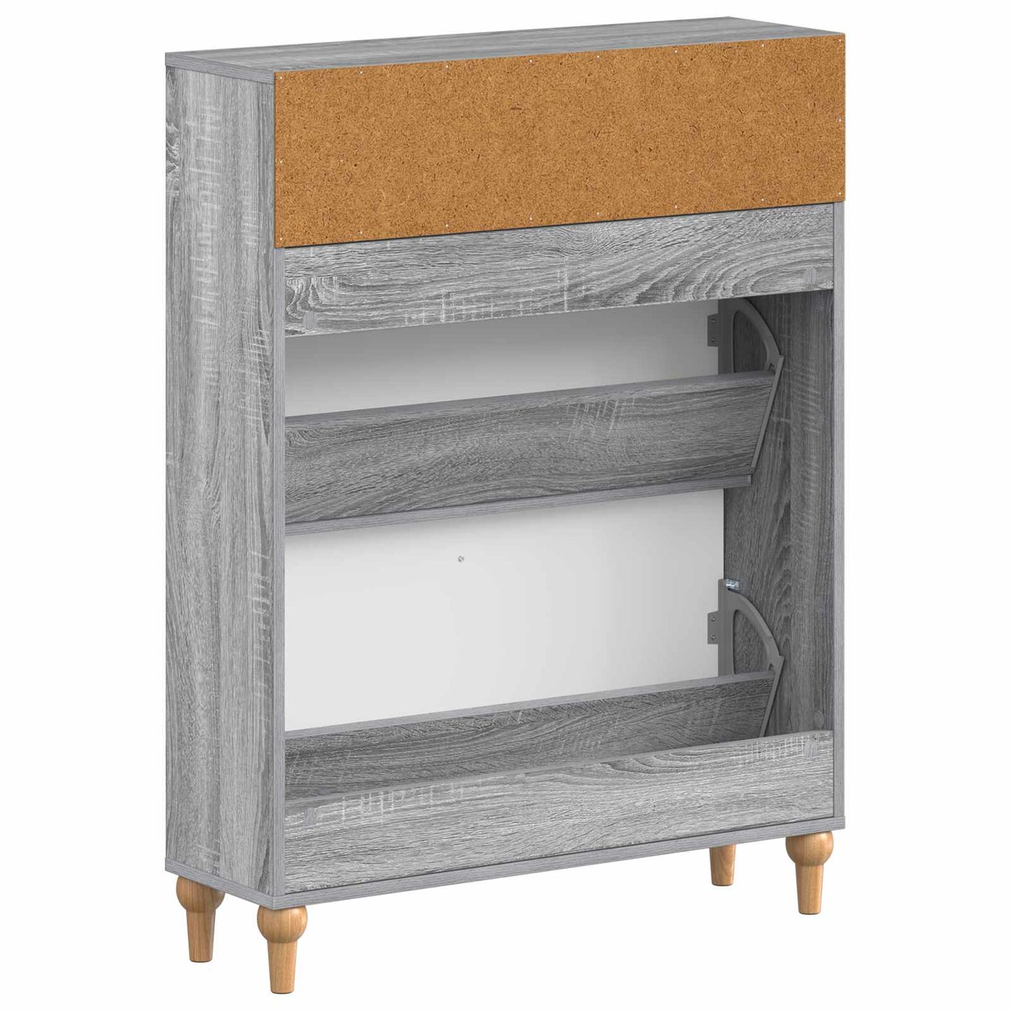 Schoenenkast ALKMAAR 78 x 24 x 103 cm Bewerkt hout Grijs Sonoma