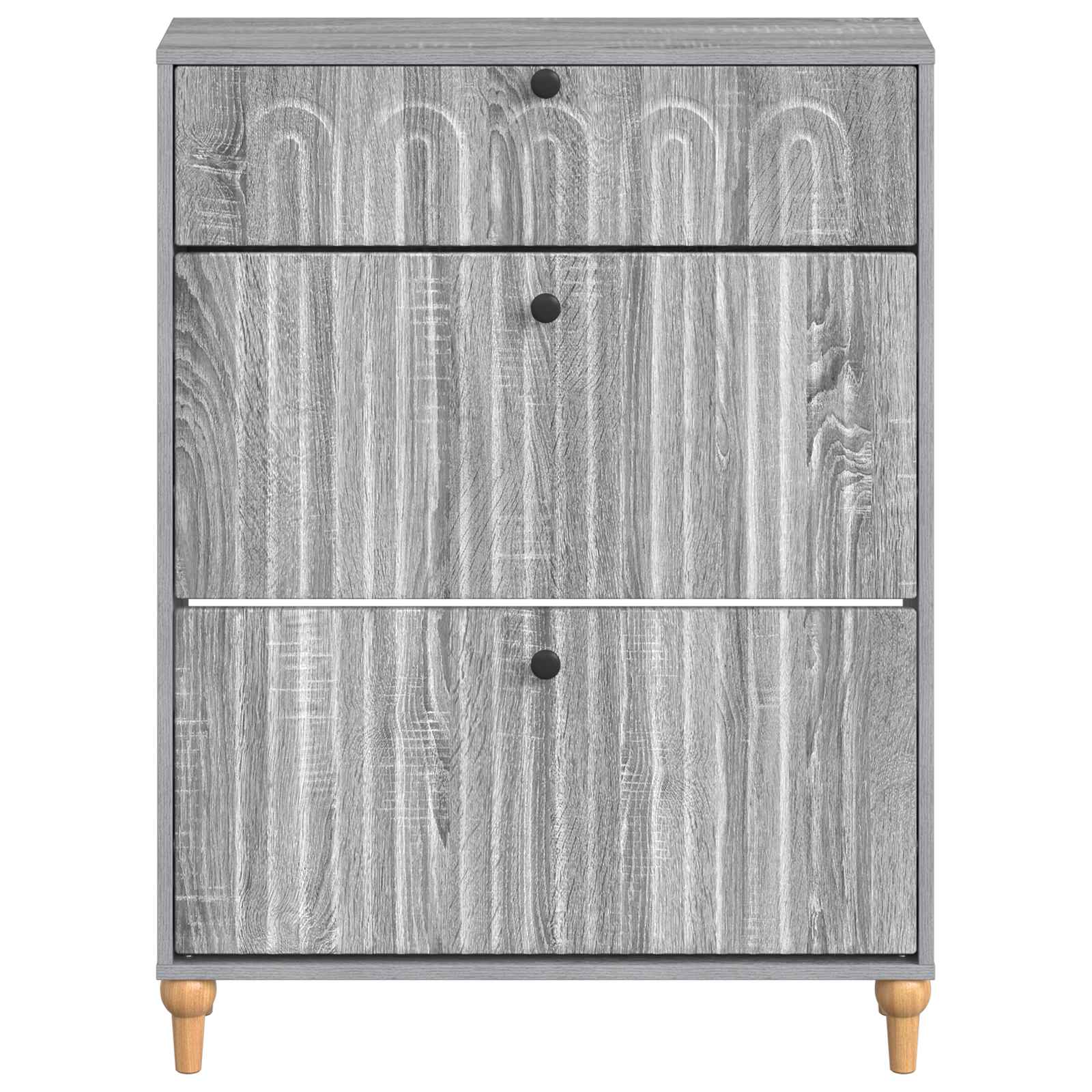 Schoenenkast ALKMAAR 78 x 24 x 103 cm Bewerkt hout Grijs Sonoma