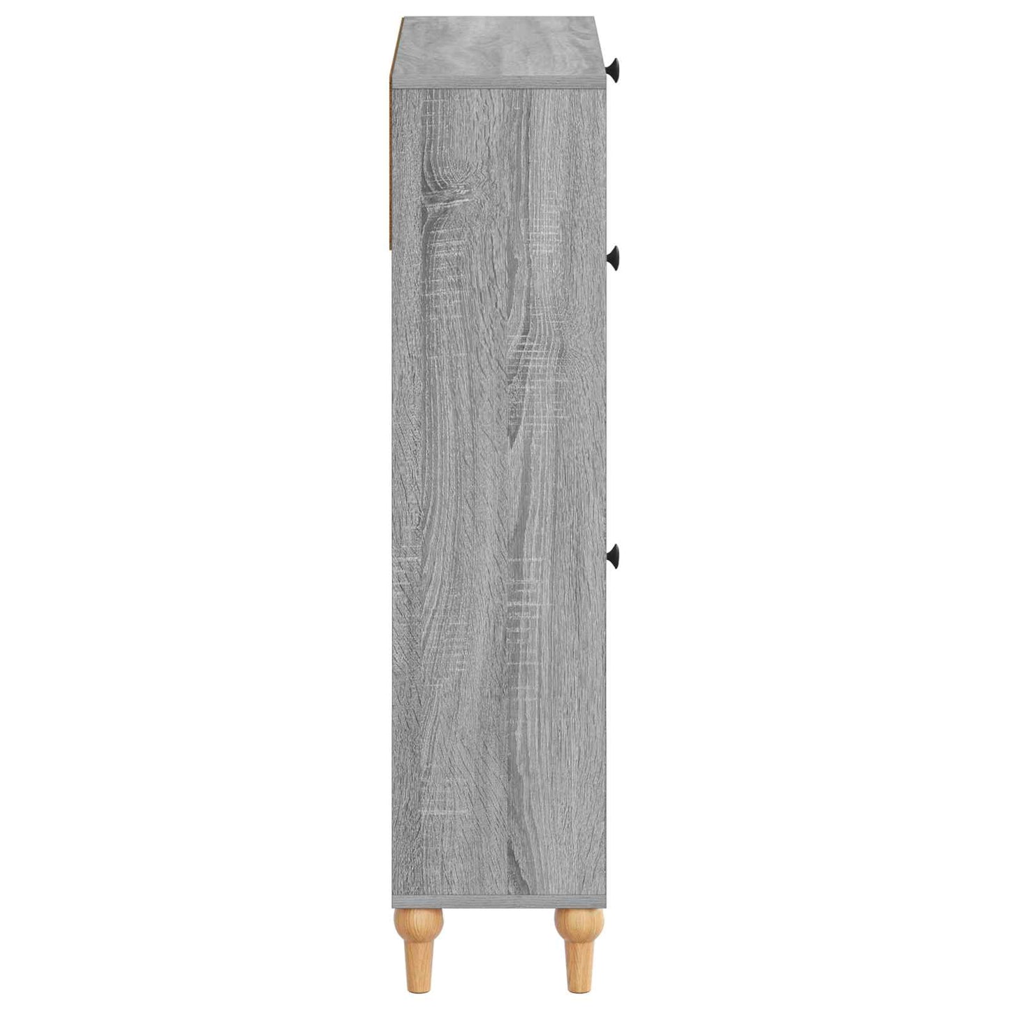 Schoenenkast ALKMAAR 78 x 24 x 103 cm Bewerkt hout Grijs Sonoma