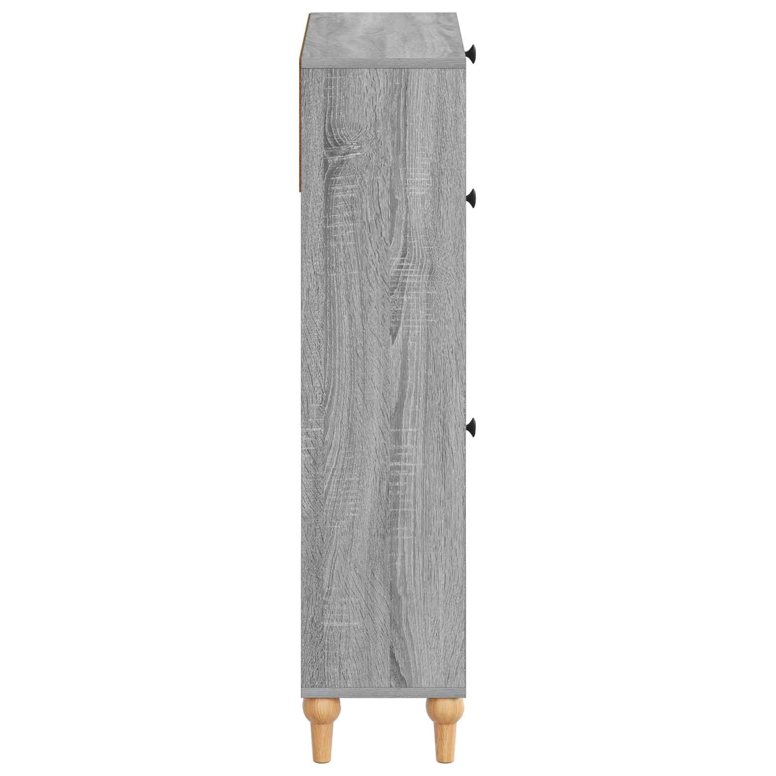 Schoenenkast ALKMAAR 78 x 24 x 103 cm Bewerkt hout Grijs Sonoma