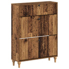 Schoenenkast ALKMAAR 78 x 24 x 103 cm Bewerkt hout Oud hout