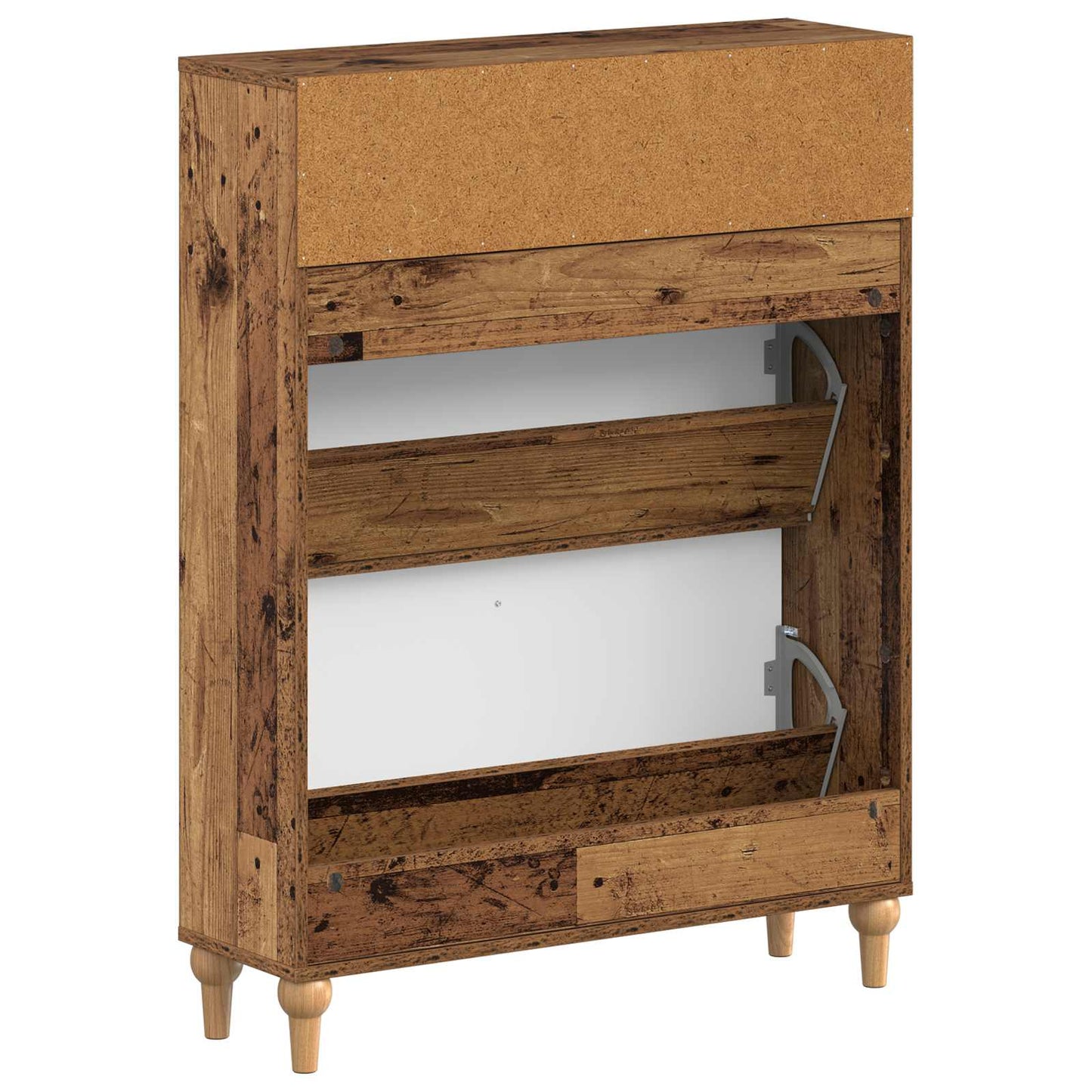 Schoenenkast ALKMAAR 78 x 24 x 103 cm Bewerkt hout Oud hout