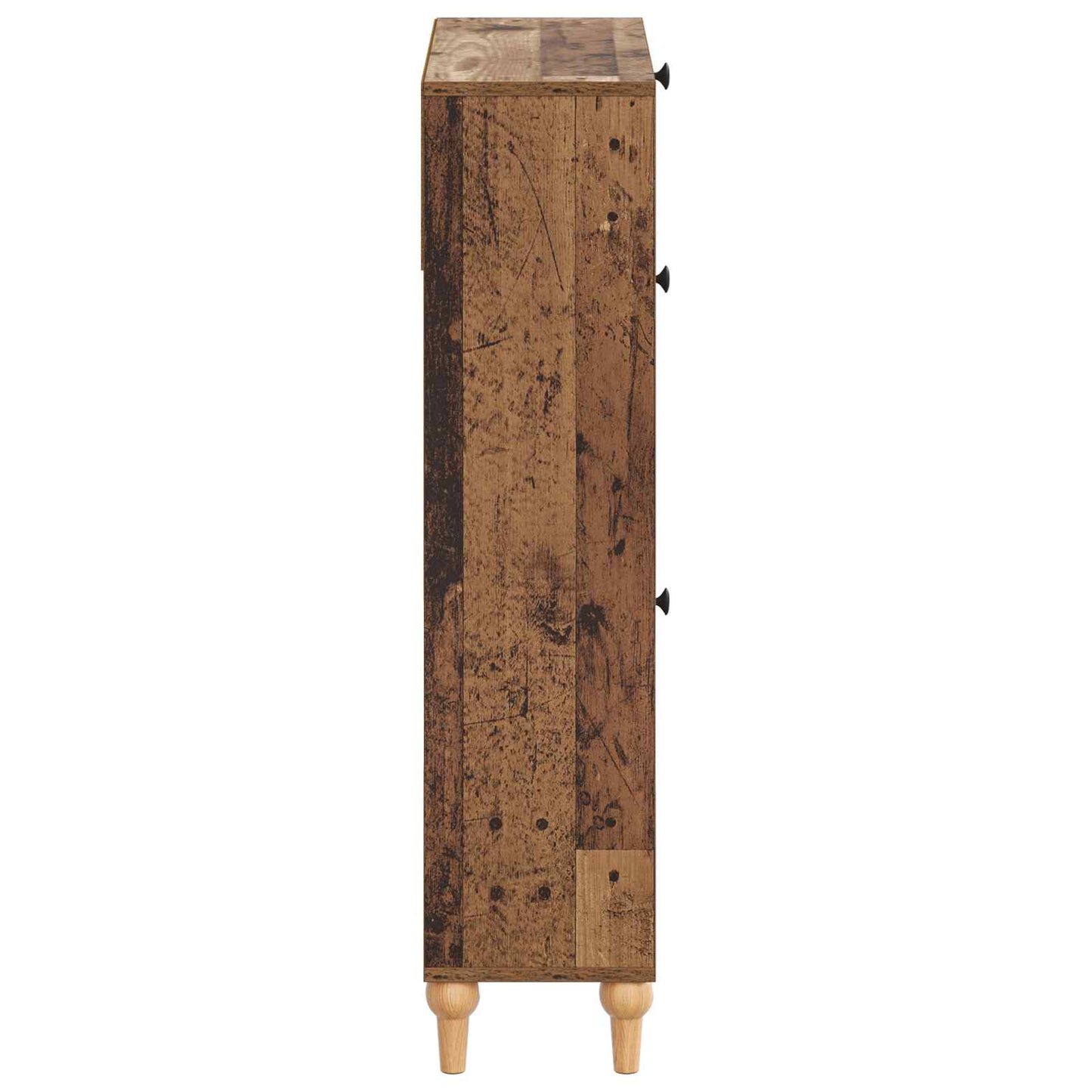 Schoenenkast ALKMAAR 78 x 24 x 103 cm Bewerkt hout Oud hout