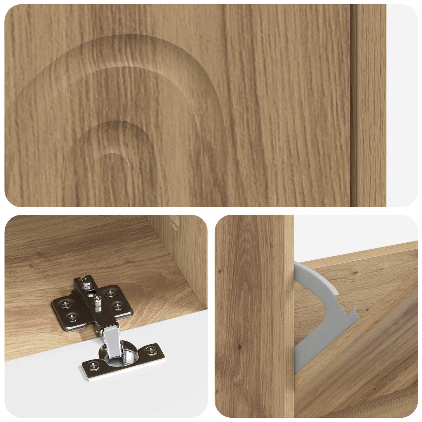 Schoenenkast ALKMAAR 78 x 24 x 103 cm Bewerkt hout