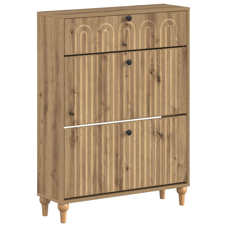 Schoenenkast ALKMAAR 78 x 24 x 103 cm Bewerkt hout