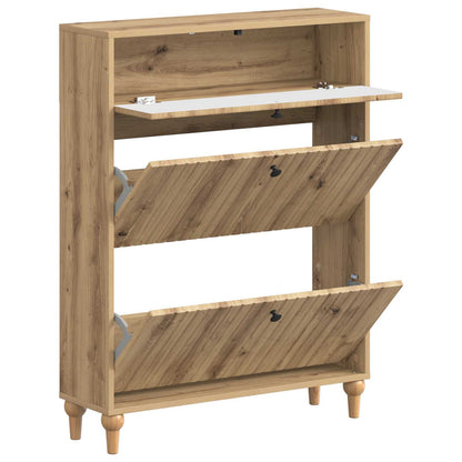 Schoenenkast ALKMAAR 78 x 24 x 103 cm Bewerkt hout
