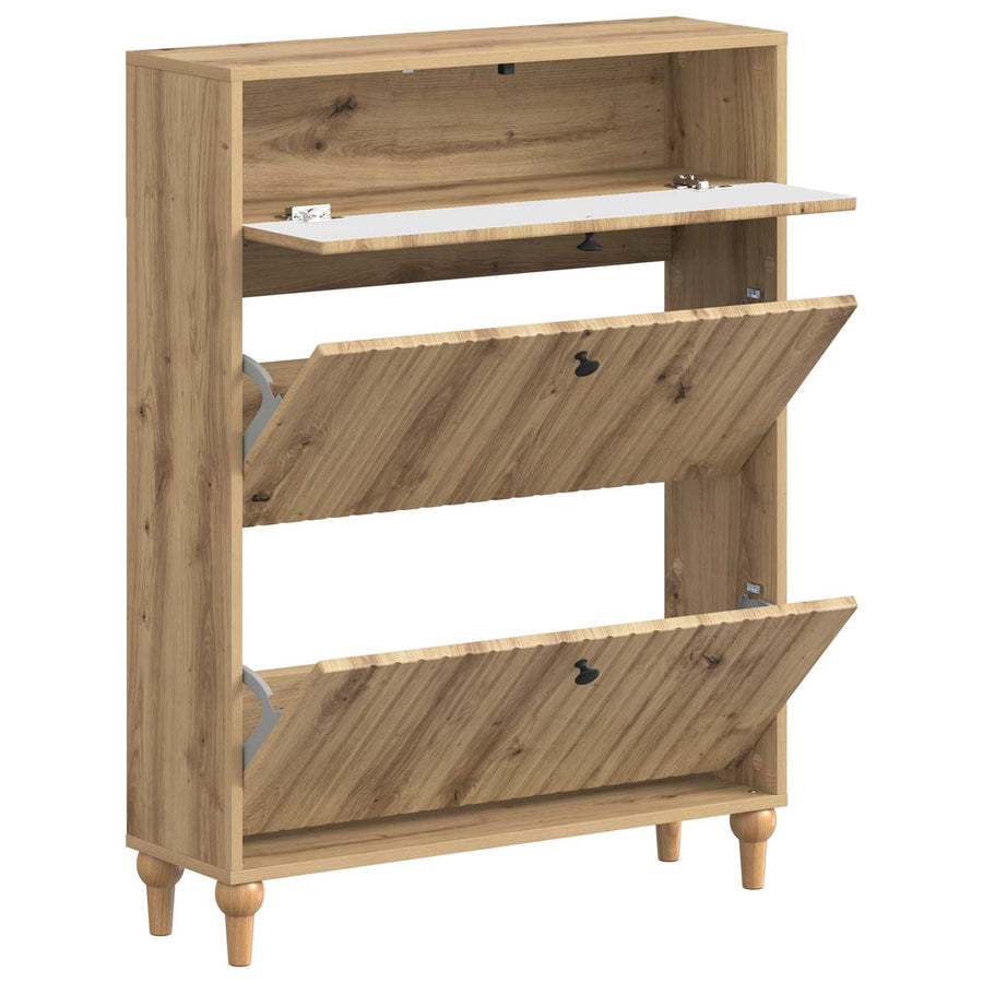 Schoenenkast ALKMAAR 78 x 24 x 103 cm Bewerkt hout