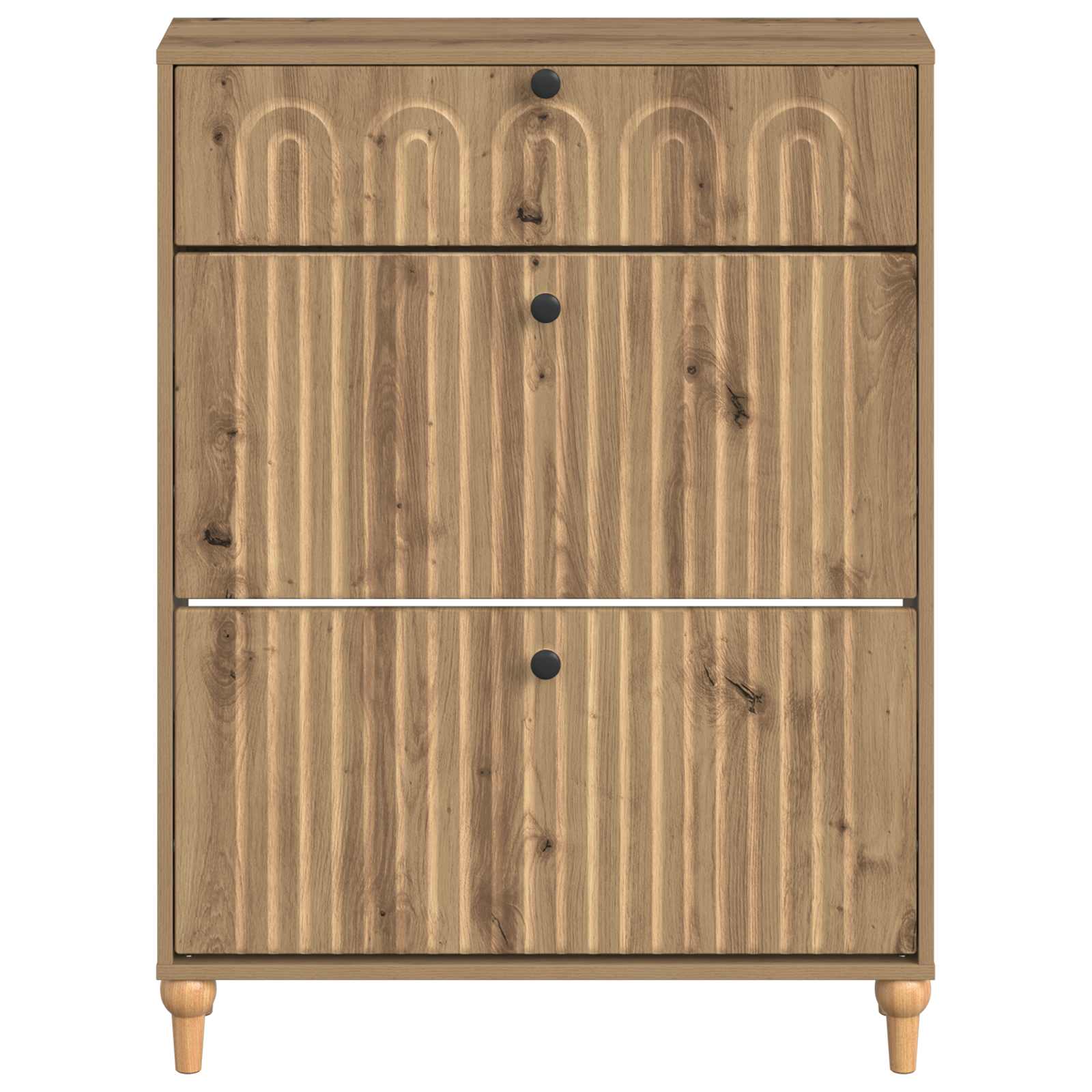 Schoenenkast ALKMAAR 78 x 24 x 103 cm Bewerkt hout