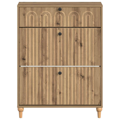 Schoenenkast ALKMAAR 78 x 24 x 103 cm Bewerkt hout