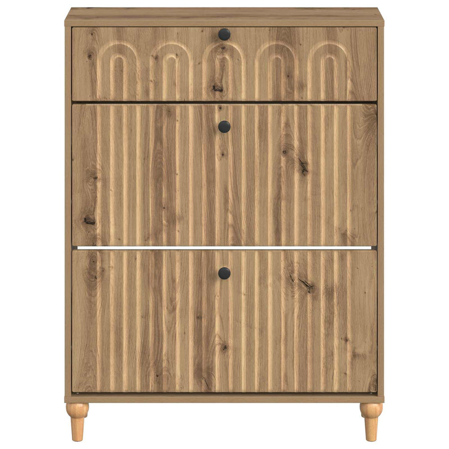 Schoenenkast ALKMAAR 78 x 24 x 103 cm Bewerkt hout