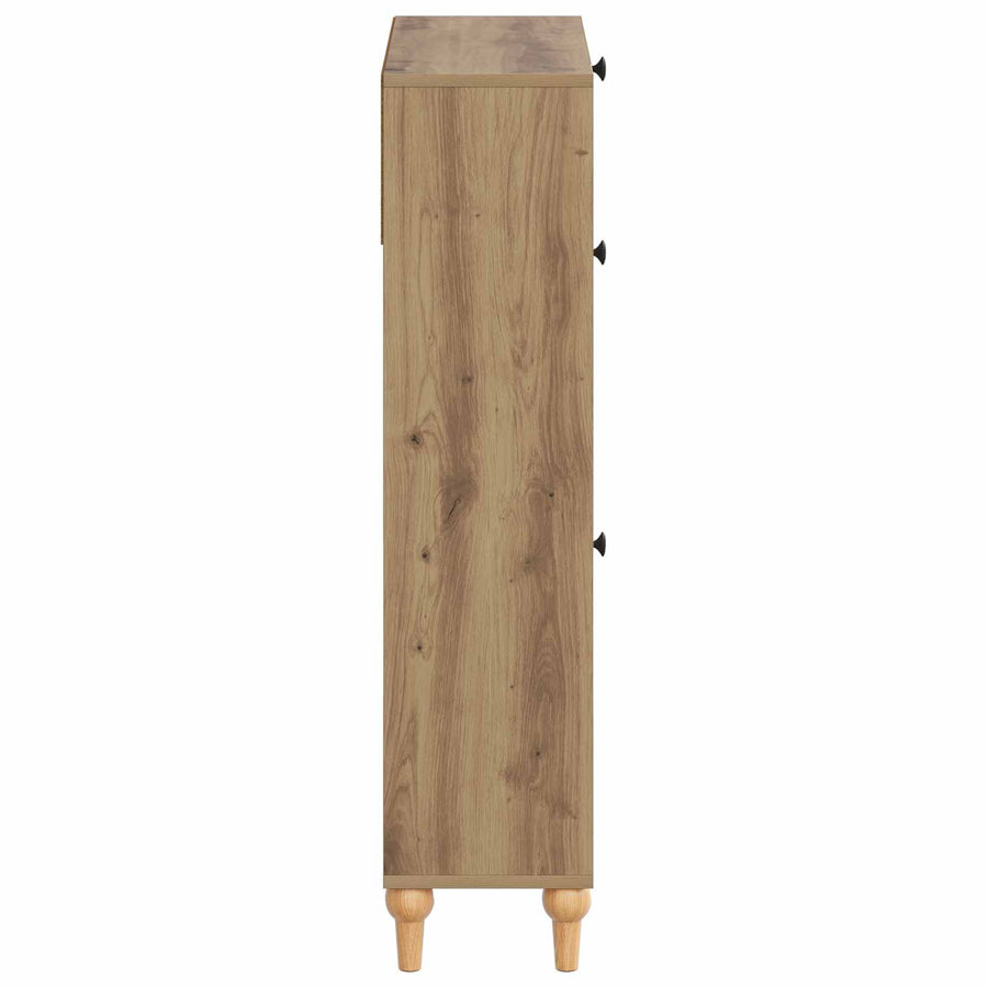Schoenenkast ALKMAAR 78 x 24 x 103 cm Bewerkt hout