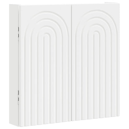 Dartbord Kabinet ALKMAAR Wit 52,5 x 10,5 x 53,5 cm Bewerkt hout