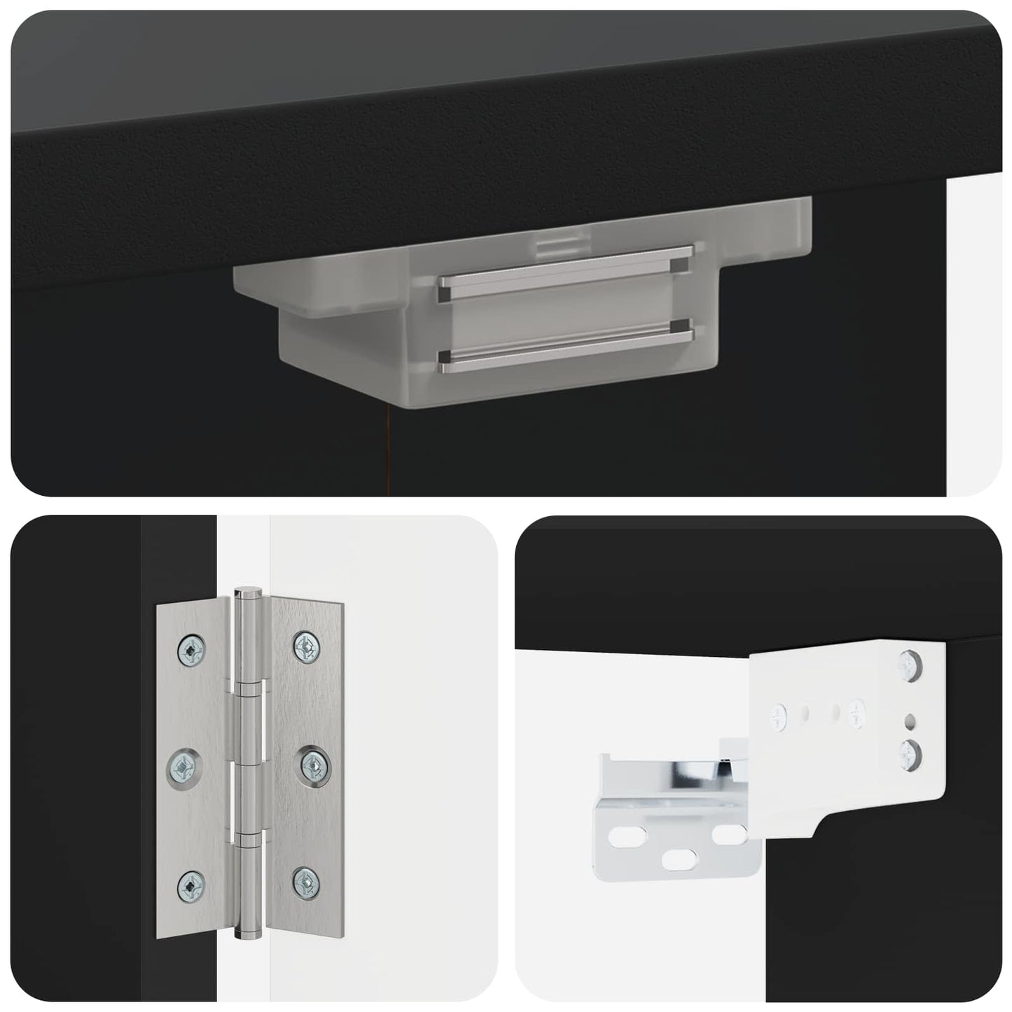 Dartbord Kabinet ALKMAAR Zwart 52,5 x 10,5 x 53,5 cm