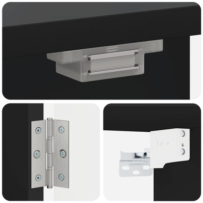 Dartbord Kabinet ALKMAAR Zwart 52,5 x 10,5 x 53,5 cm