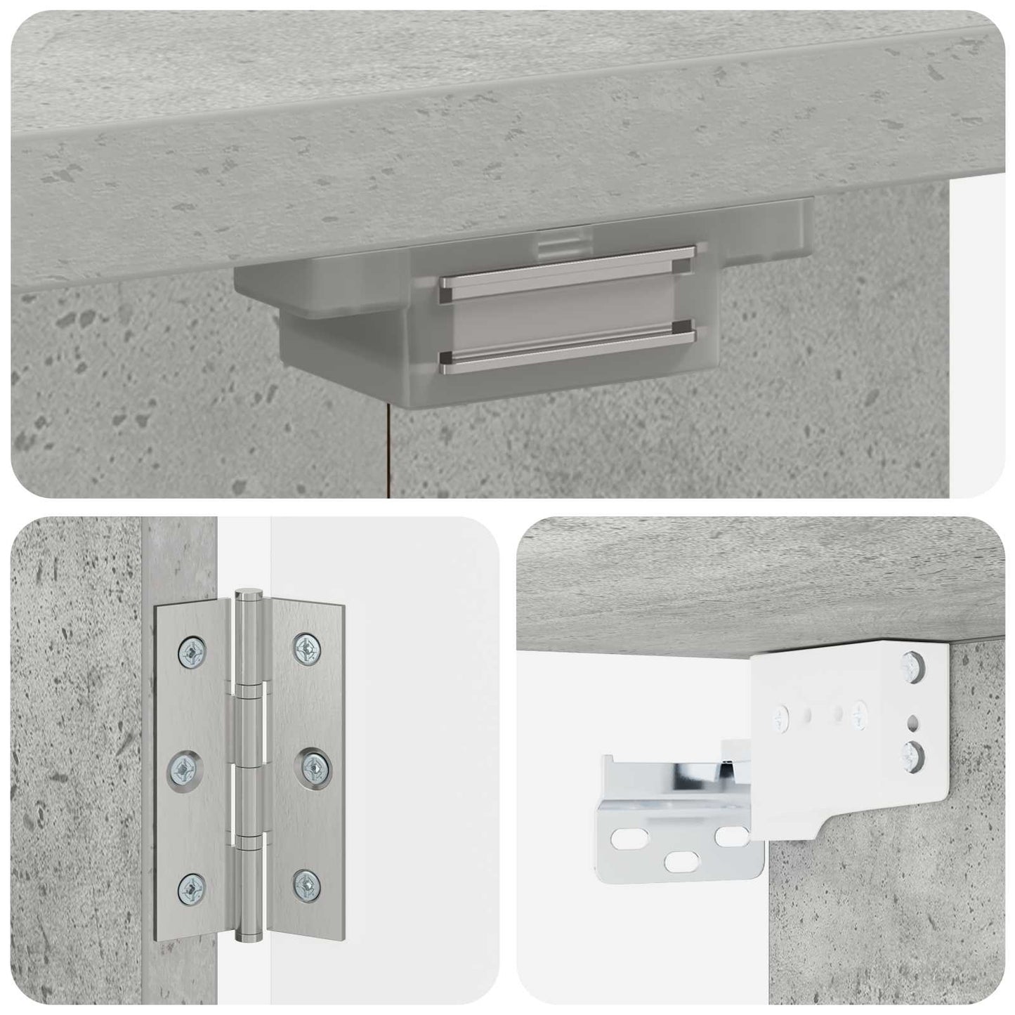 Dartbord Kabinet ALKMAAR Betongrijs 52,5 x 10,5 x 53,5 cm