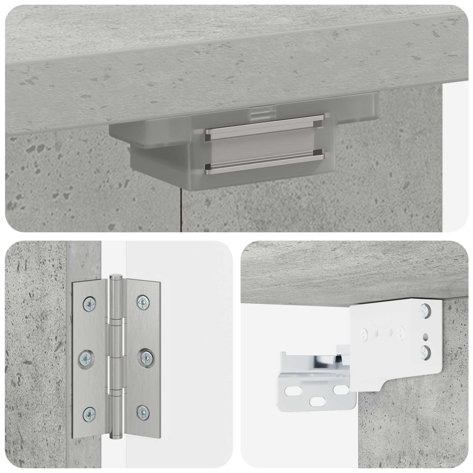 Dartbord Kabinet ALKMAAR Betongrijs 52,5 x 10,5 x 53,5 cm