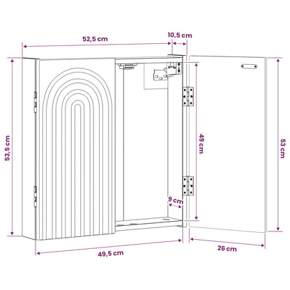 Dartbord Kabinet ALKMAAR Betongrijs 52,5 x 10,5 x 53,5 cm