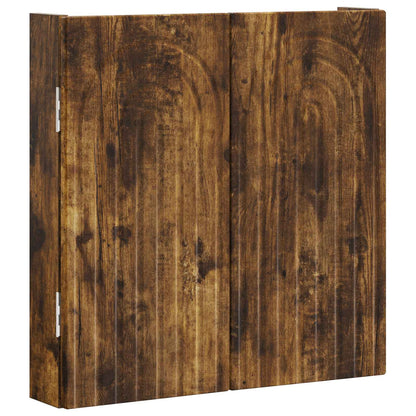 Dartbord Kabinet ALKMAAR Gerookt eiken 52,5 x 10,5 x 53,5 cm