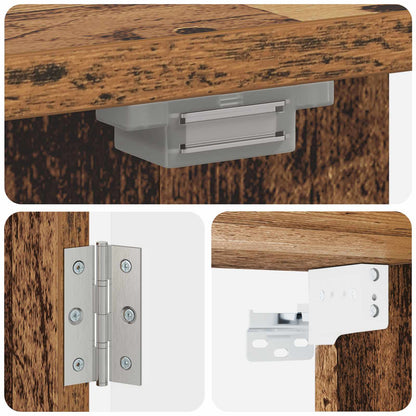 Dartbord Kabinet ALKMAAR Oud hout 52,5 x 10,5 x 53,5 cm