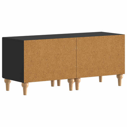 Tv-meubel Zwart Bewerkt hout