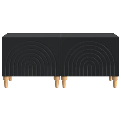 Tv-meubel Zwart Bewerkt hout