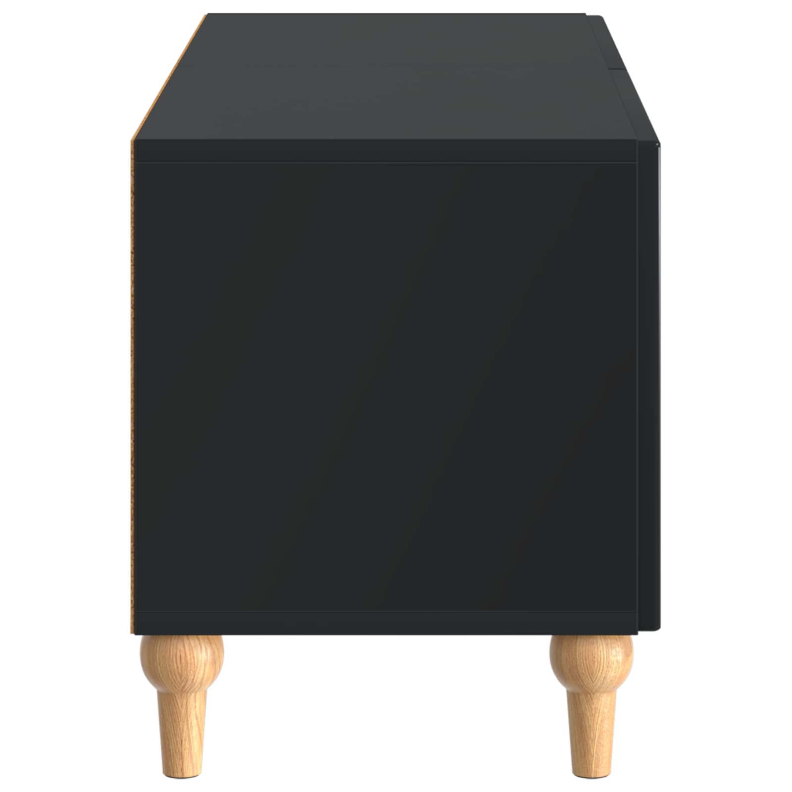 Tv-meubel Zwart Bewerkt hout