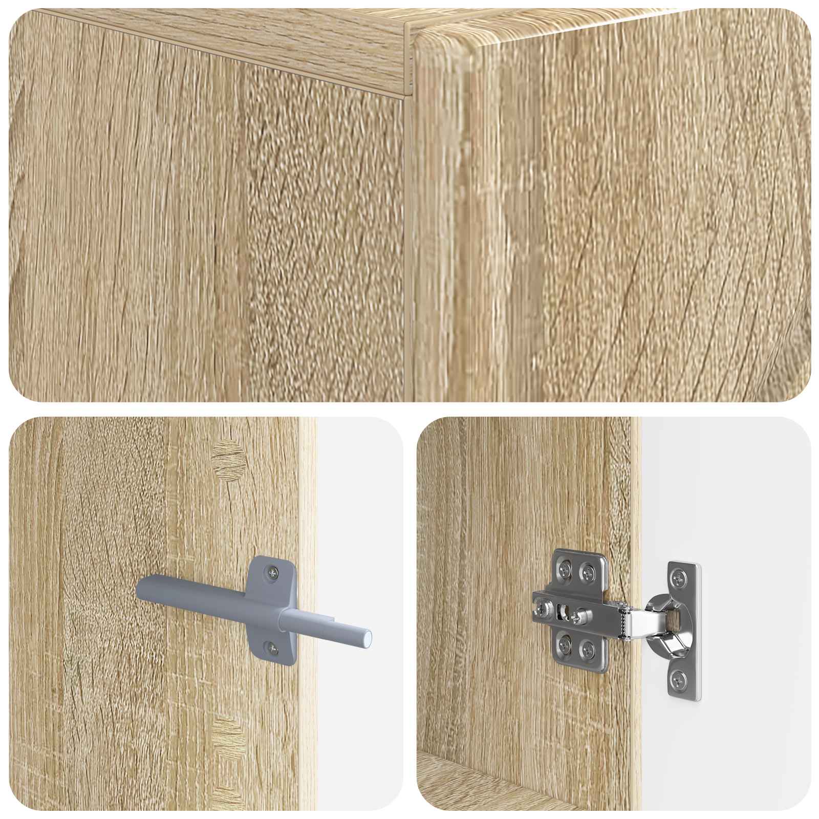 Tv-meubel Sonoma Eiken Bewerkt hout