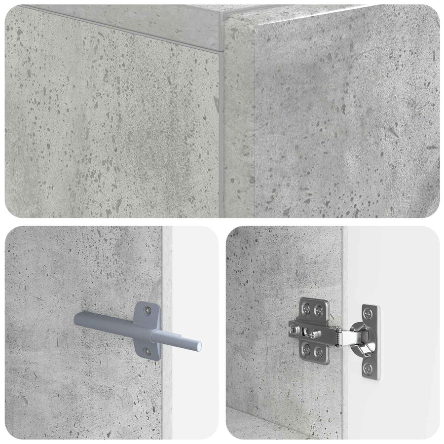 Tv-meubel Betongrijs Bewerkt hout