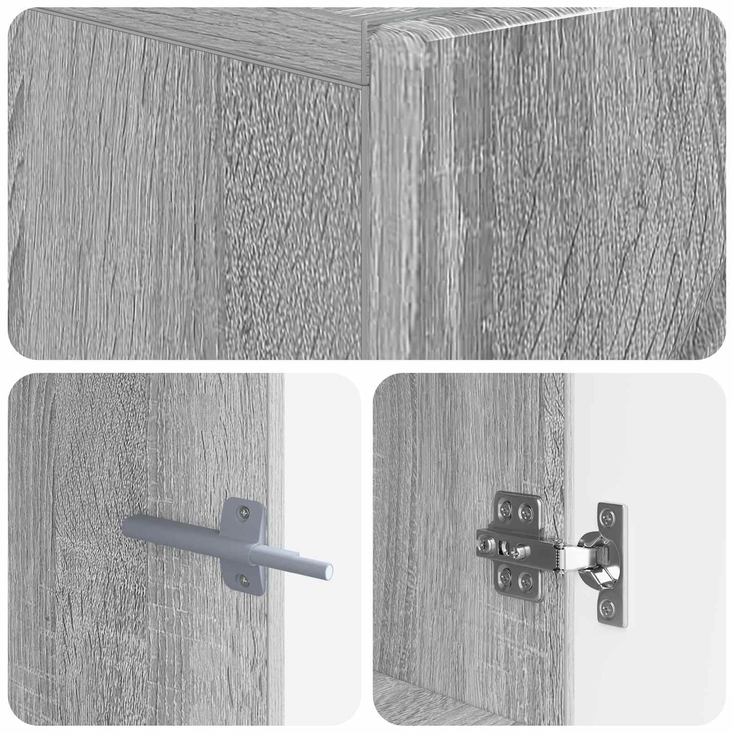 Tv-meubel Grijs Sonoma Bewerkt hout