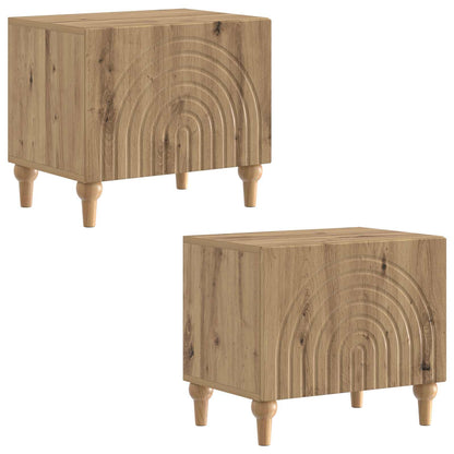 Tv-meubel Artisanaal eiken Bewerkt hout