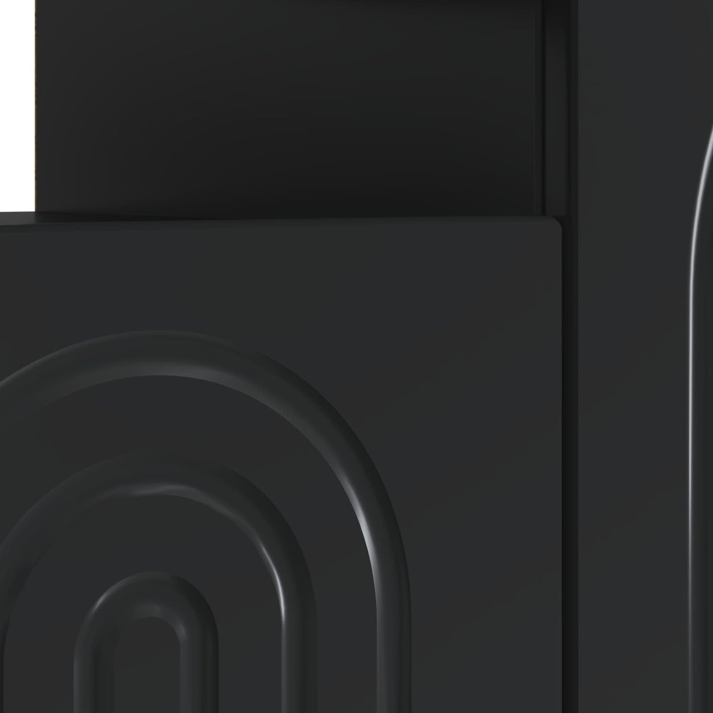 LED tv-meubel Zwart Bewerkt hout