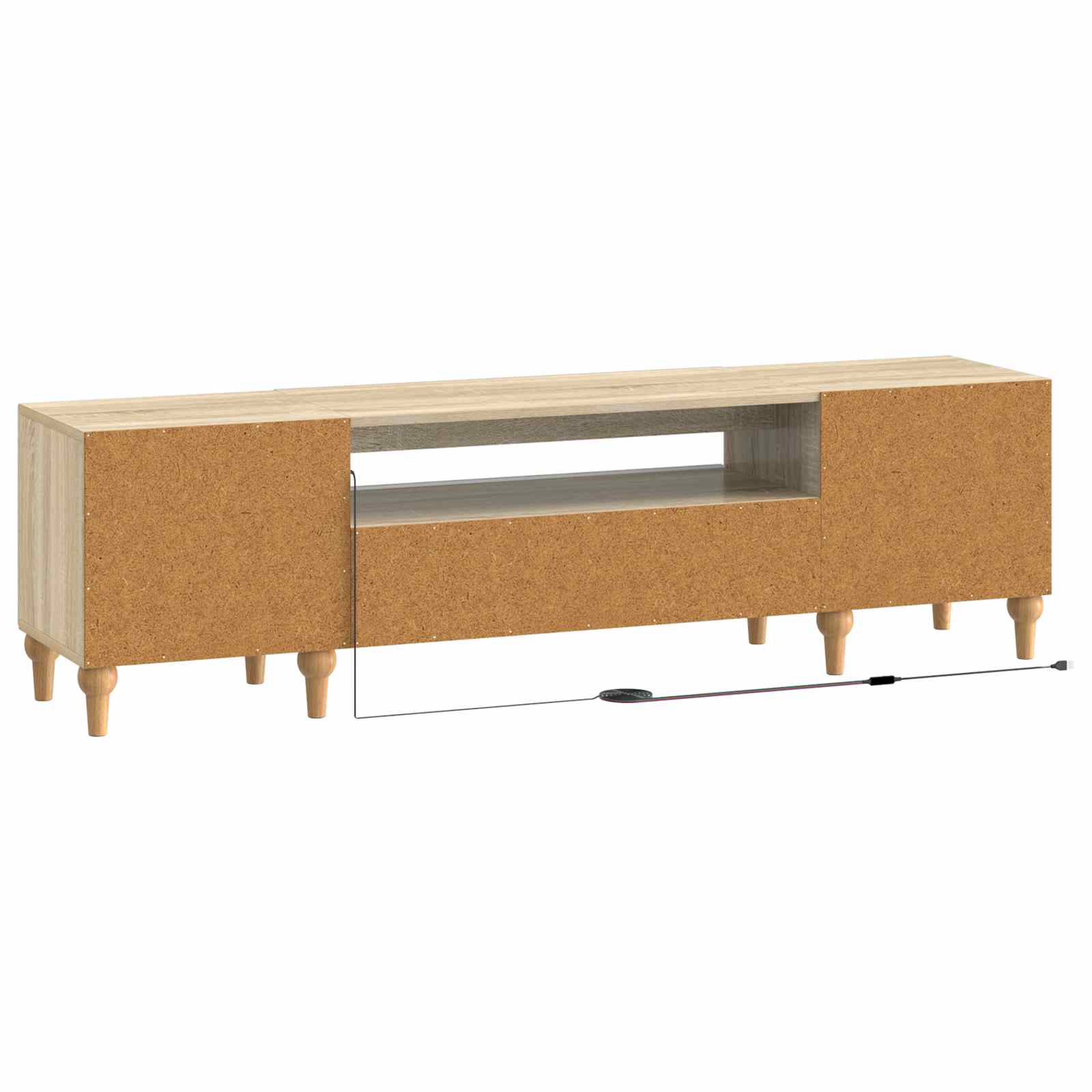 LED tv-meubel Sonoma Eiken Bewerkt hout