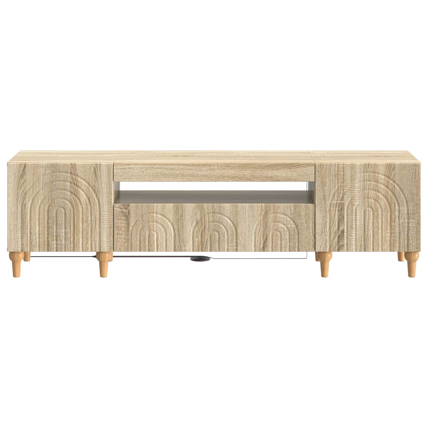 LED tv-meubel Sonoma Eiken Bewerkt hout