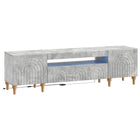LED tv-meubel Betongrijs Bewerkt hout