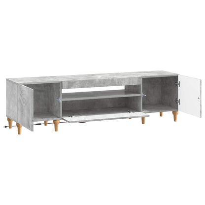 LED tv-meubel Betongrijs Bewerkt hout