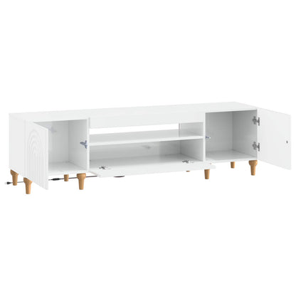 LED tv-meubel Hoogglans Wit Bewerkt hout