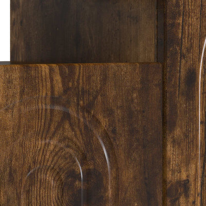 LED tv-meubel Gerookt eiken Bewerkt hout