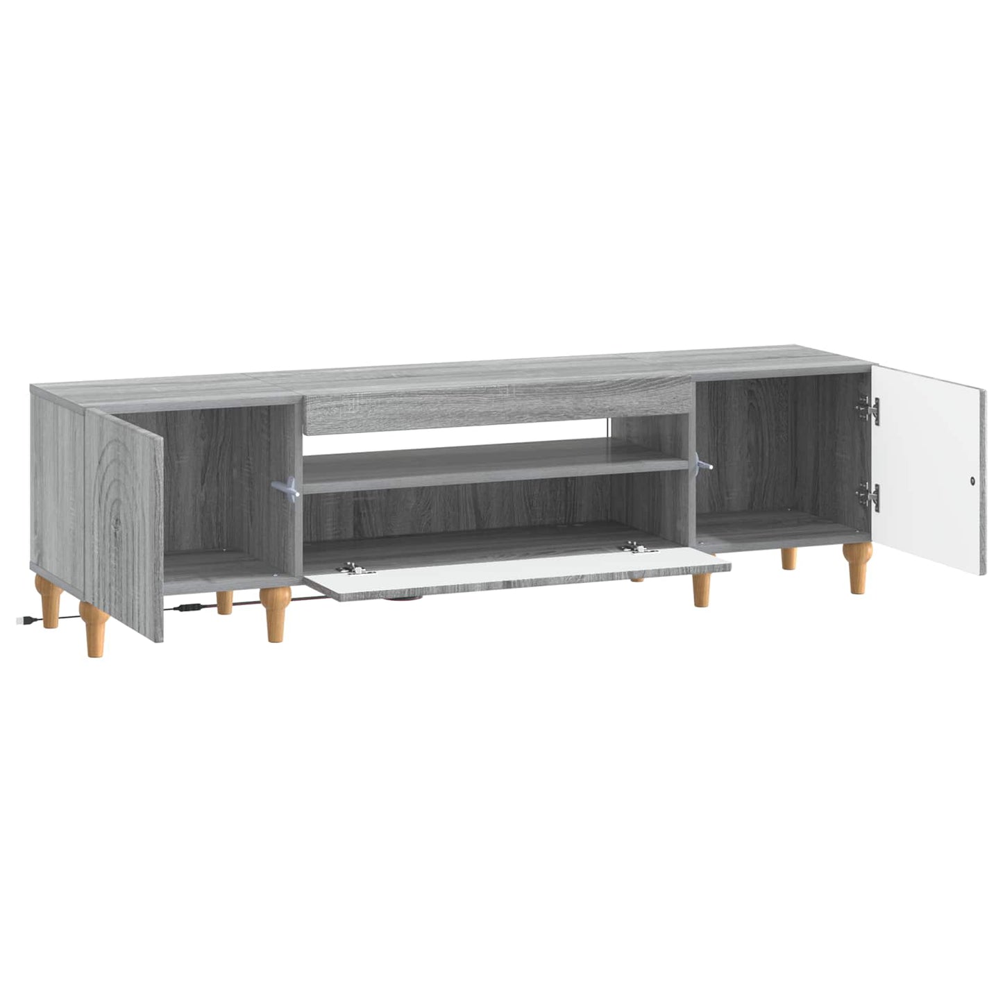 LED tv-meubel Grijs Sonoma Bewerkt hout