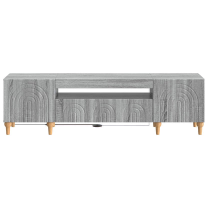 LED tv-meubel Grijs Sonoma Bewerkt hout