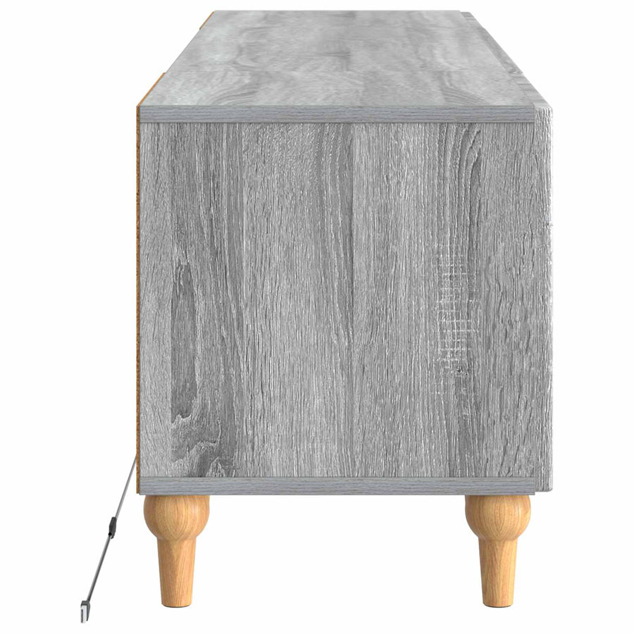LED tv-meubel Grijs Sonoma Bewerkt hout