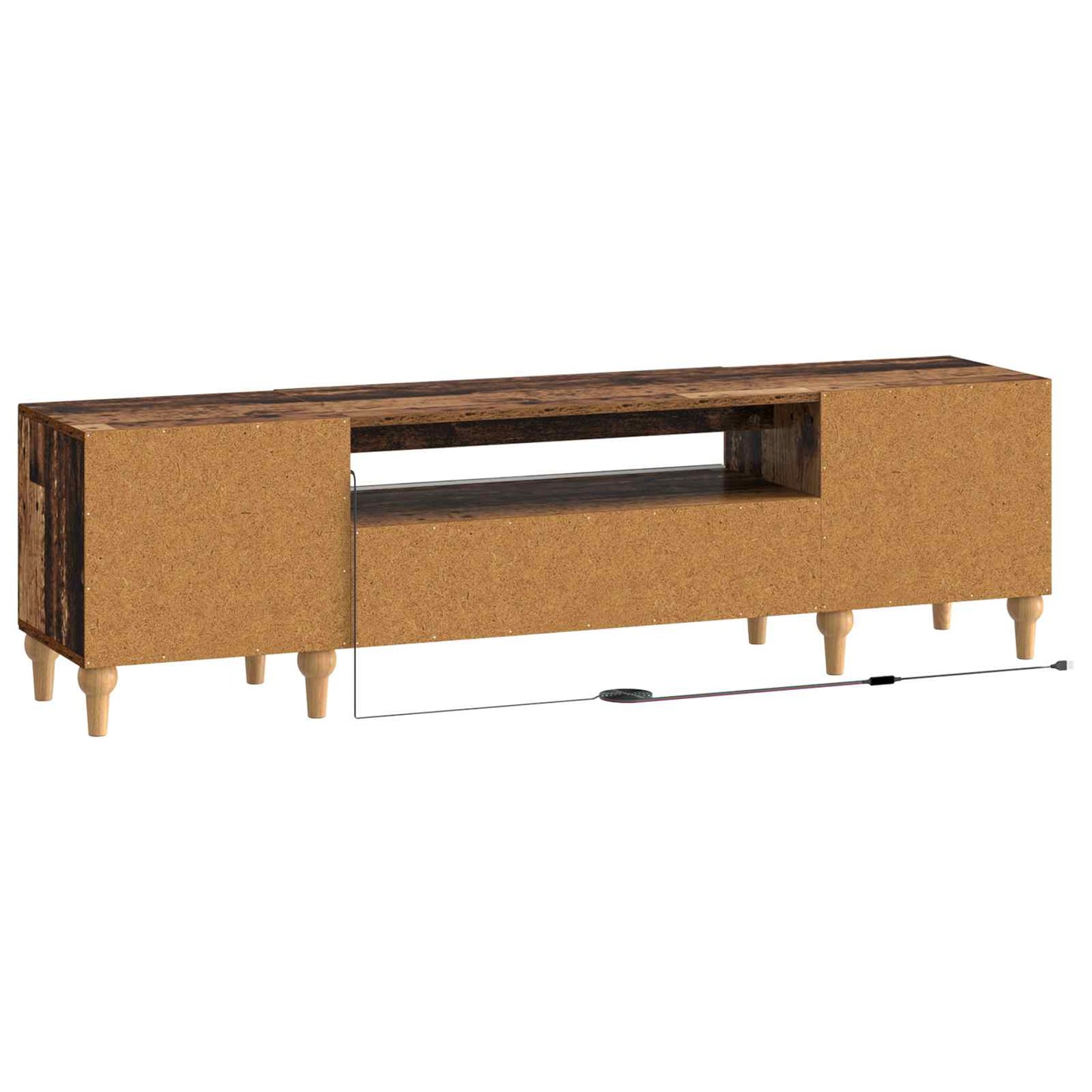 LED tv-meubel Oud hout Bewerkt hout