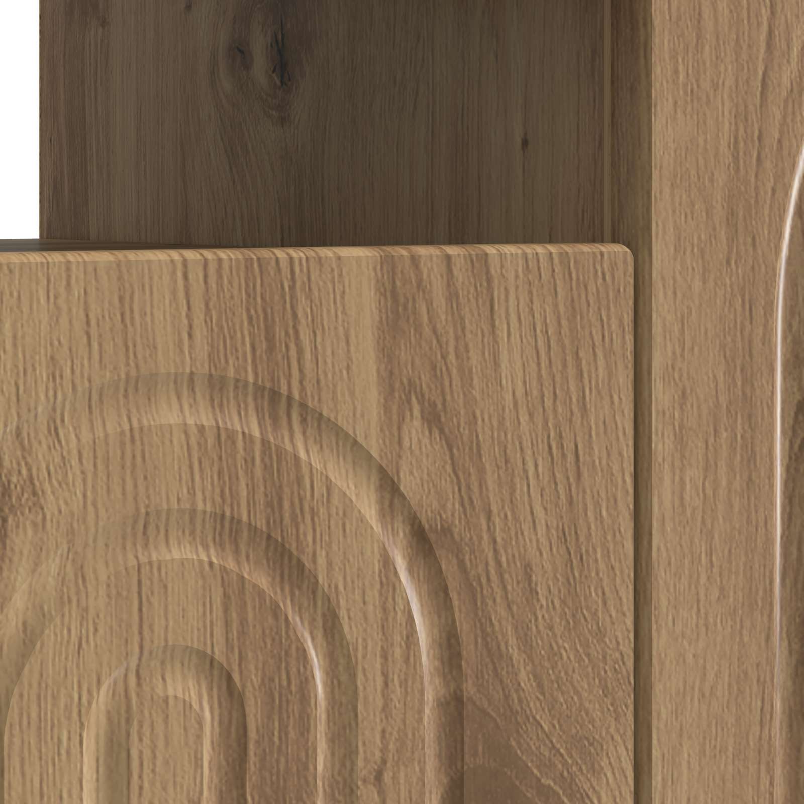 LED tv-meubel ALKMAAR Artisanaal eiken Bewerkt hout