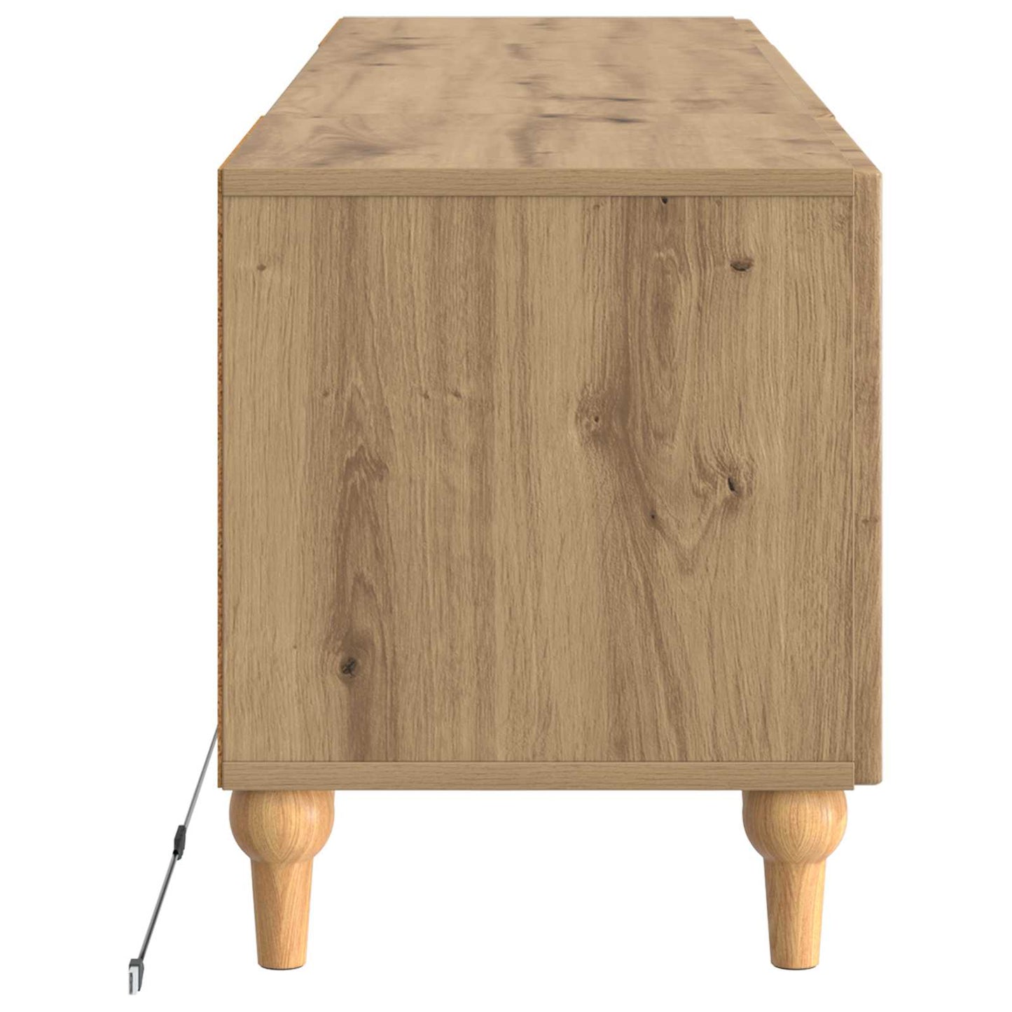 LED tv-meubel ALKMAAR Artisanaal eiken Bewerkt hout