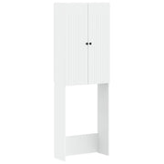 Toiletkast 66x25,5x190 cm bewerkt hout wit